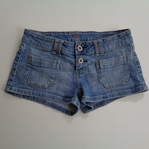 Z Co. Womans Short Booty Pants Blue Denim 9